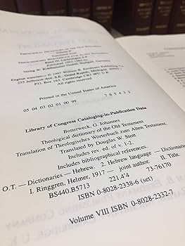 Theological Dictionary of the Old Testament (Set
